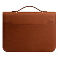 New A4 Portfolio 4 Ring Binder with Zipper, PU Leather Padfolio Document Organizer with Storage, Professional Business Briefcase