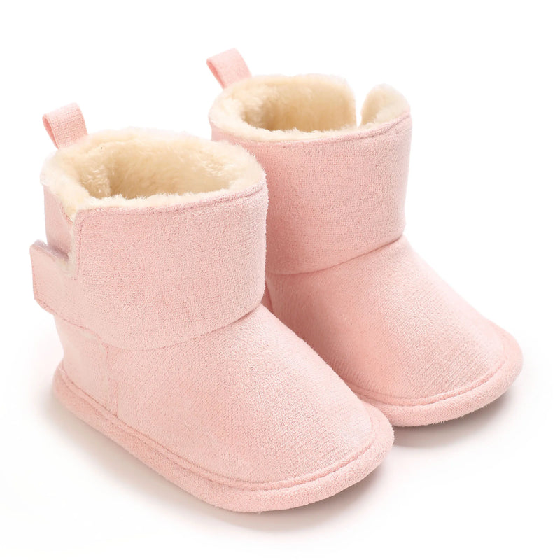 New Baby Boots For Winter Warmth 0-18M Newborn Baby Velcro Soft Sole Anti Slip Front Shoes Baby Shoes Warm Snow Boots