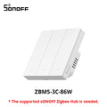 SONOFF ZBM5 80/86 Type Zigbee Smart Wall Switch Supports No Neutral and Neutral Wire Detach Relay Mode Works with Home Assistant