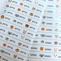 Transparent Stickers Cartoon Name 30x13mm Waterproof - View 5 | SAMAG