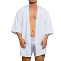 Men's Robe Bathrobe Kimono Cotton Roupao Masculino Casual Pajamas Sleepwear Sexy Ropa De Dormir Lingerie Solid Men's Clothing
