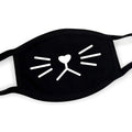 Black Cotton Mask Unisex Winter Warm Thickening Half Face Mouth Mask Cotton Cartoon Pattern Anti-Dust Anti-Respirator Mask