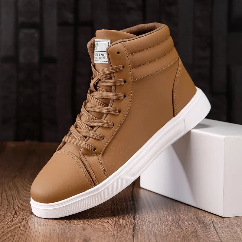 Men's Sneakers High Top Canvas Shoes New Trendy Waterproof Lightweight Casual Sports Shoes for Men Student Street Shoe