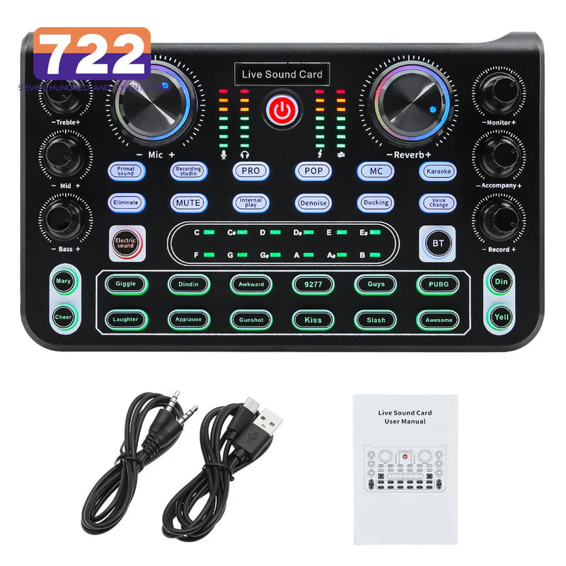 X60 Professional Live Sound Studio Mixer Sound Card Audio Mixer English Version Karaoke Broadcast KTV Performance DJ Equipment