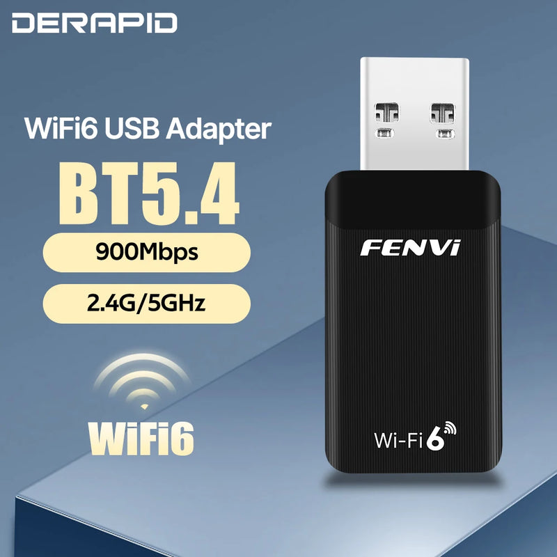 Fenvi WiFi 6 AX900 Dual Band 2in1 USB Bluetooth 5.3/5.4 Network Wireless Wlan Adapter 2.4G&5GHz Win10/11 - Visuel 7 | SAMAG