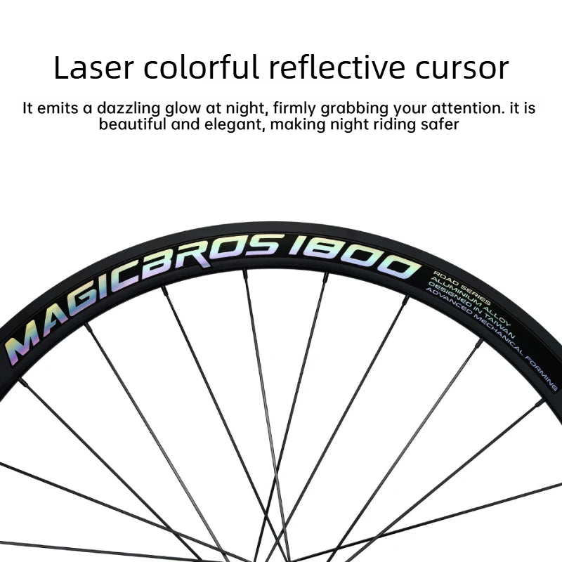MAGICBROS 700C Road Bike Wheelset 40mm Rim 36T Center Lock Hub Lightweight Aluminum Disc Brake Wheels Smooth Riding Bike Parts