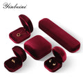 Yinbeini Wedding Ring Box Velvet Jewelry Box Collection Bracelet Necklace Pendant Storage Case Jewelry Display Organizer H030