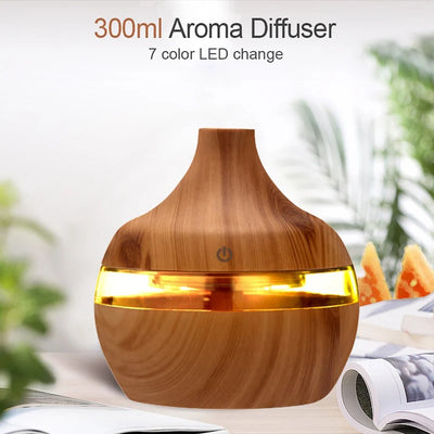 Home Wood Grain Air Humidifier Purifier Aroma Diffuser | SAMAG
