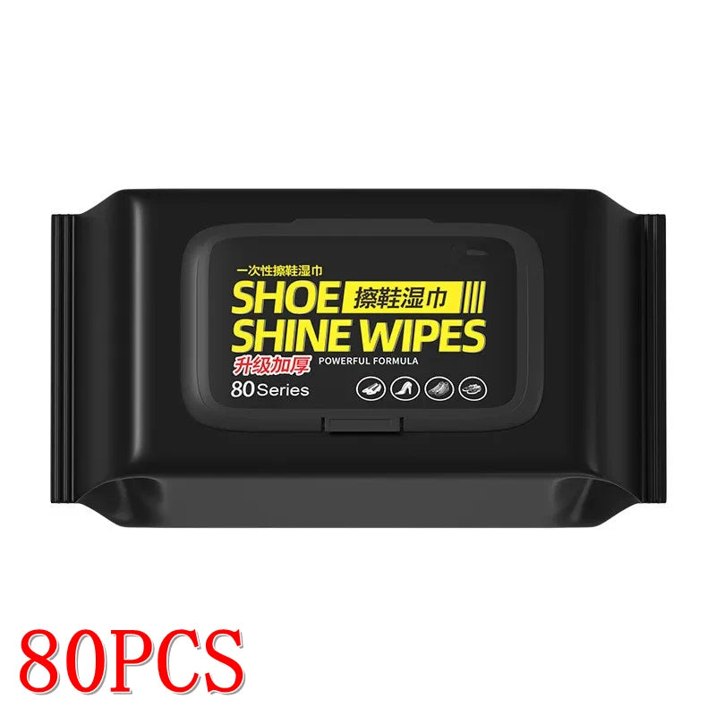 12/30/80PCS NEW Portable Disposable Powerful Cleaning Shoes Cleaner Wipes Sneakers Cleaner Wipes Shoe Cloth Work on White Shoes