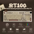 Custom EPOMAKER RT100 95 Gasket Mounted Wired Bluetooth 2.4G Wireless Mechanical Keyboard with Multimedia Knob Mini Display Gift