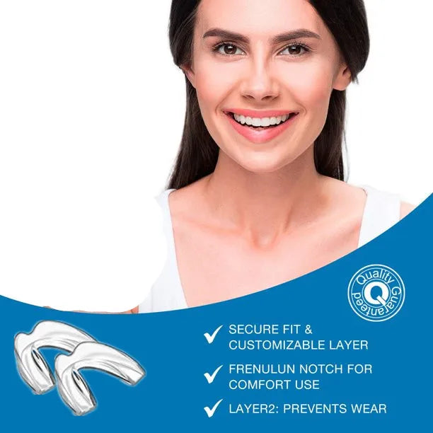 2 Dental Oral Hygiene Customized Moldable Mouth Night Guard for Teeth Grinding Bruxism Sport Athletic Whitening Tray Braces