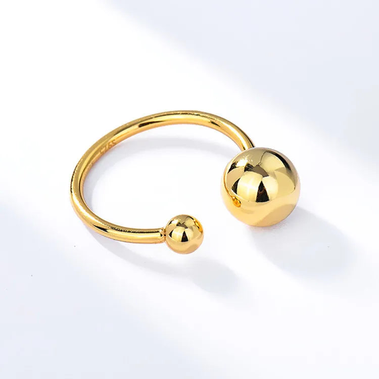 VENTFILLE 925 Sterling Silver Ring for Women Girl Gift Retro Open Trend Unique Design Geometric Asymmetric Jewelry Dropship