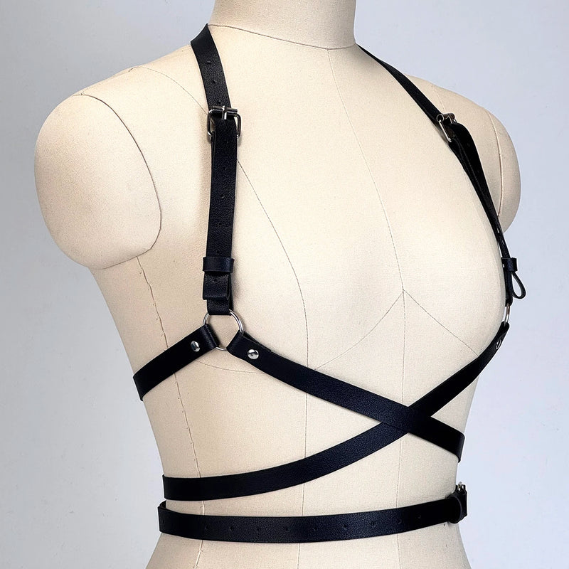 Women's Belt Woman Harness Belt Lingerie PU Leather Harness Suspender Harness Chest Harness Women Top Clothing Accessories