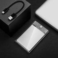 Transparent HDD Case HDD Enclosure 2.5 Inch SSD SATA To USB 3.0 Type-C 3.1 Adapter Portable External Hard Drive Box Tool-Free