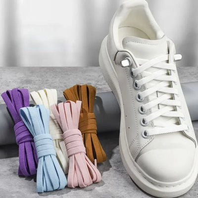 Flat Elastic Shoe Laces Sneakers No Tie Shoelaces | SAMAG