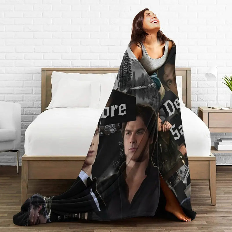 The Vampire Diaries Damon Salvatore Blanket
