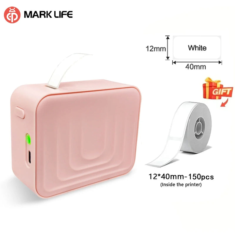 MarkLife P15 Thermal Label Printer Mini Portable Wireless Bluetooth-compatible Labeling Sticker Machine for Home Office