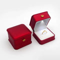 Ring Box LED Light Proposal Engagement Necklace Boxes Jewelry Gift Red Wine Ring Case for Wedding Valentine's Day Anniversary