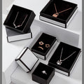 1pcs Kraft Gift Boxes Black White Paper Small Case Cardboard Rings Earrings Bracelet Necklace Jewelry - Visuel 2 | SAMAG