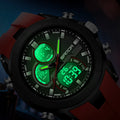SANDA New 6279 Casual Men's Electronic Watch Sports Multi Functional Waterproof LED Dual Display - Visuel 4 | SAMAG