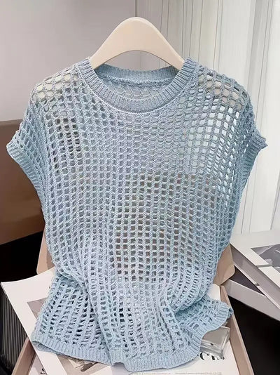 Women's Summer Knit Openwork Tank | SAMAG