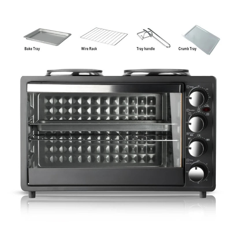 European-standard Dual-element Electric Oven—40L Large-capacity Home Oven Featuring Top and Bottom Heating.