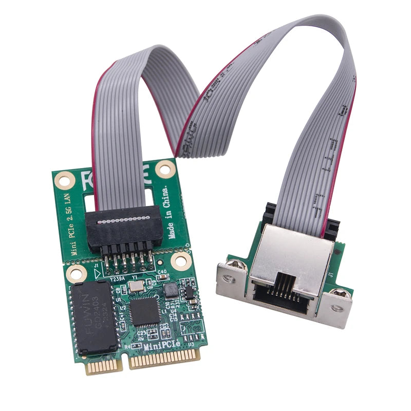 2.5Gb Network Adapter M.2 A+E/Mini PCIE to RJ45 COM Port RTL8125BG Chip 2.5G/1G/100Mbps Gigabit Ethernet - Visuel 5 | SAMAG
