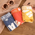 1-3pcs Women Cotton Panties Sports Boxer Underpants Ladies Breathable Letter Pants Mid-waist Beathable Cozy Boyshort Underwear