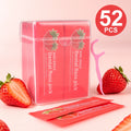 4 Fruit Flavors Individually Wrapped Dental Floss Picks, Mint Strawberry Orange Grape Disposable Floss Sticks, Smooth Flexible