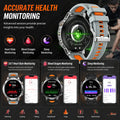 New 1400mAh Big Battery Smart Watch Men Outdoor GPS Flashlight IP68 Waterproof Bluetooth Call AMOLED Military Sports Smartwatch