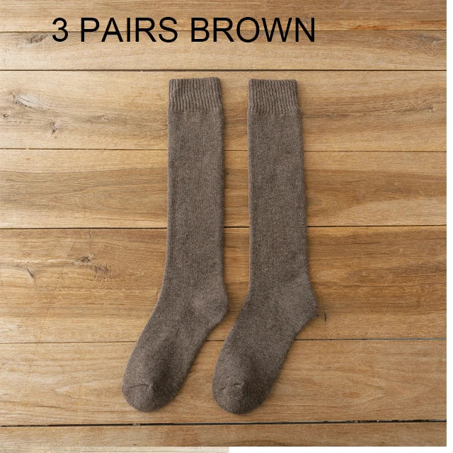 =3Pairs Men's Winter Compression Stocking Warm Hot Knee | SAMAG