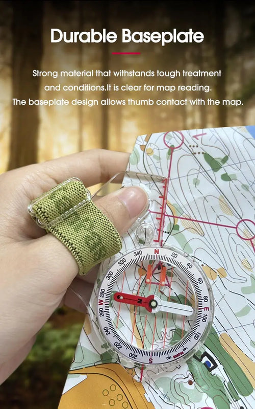 KANPAS Basic and Beginner's Orienteering thumb compass, Orienteering Primary Compass, MA-40-FS, Durable Sport Compass