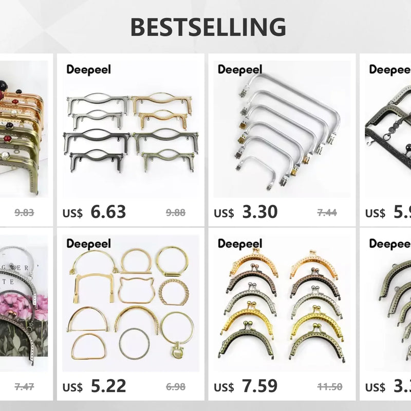 1-10Pcs D Ring Shape Metal Handles Replacement DIY Handbags Bags Purse for Making Women Bag Belt Hardware Accessories