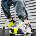 Men's Fashionable Casual Running Shoes Spring New Thick-Soled Height-Increasing Personality Street Outdoor Tennis Training Shoes