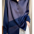 Fashion Loose Solid Color Turn - down Collar Simplicity - View 9 | SAMAG