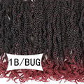 Synthetic Braided Full Lace Wigs with Baby Hair 12inch Curly Twist Box Braided Wigs for Woman Glueless Braided Wigs on Sale