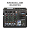 FUHAM 4 Channel Audio Mixer Bluetooth USB DJ Console 48V Phantom Power for Studio Karaoke Streaming