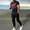 New men's basketball sports suit jogging set 3D printed Qeen summer retro casual short sleeved T - View 3 | SAMAG
