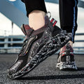 Men's Lace-Up Breathable Fabric Lightweight Casual Running Shoes