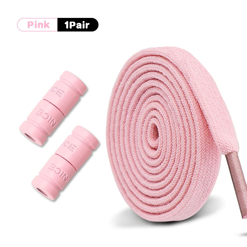 New 1 Pair Elastic Laces Without Ties Capsule Buckle Shoelace Sneakers Flat Shoe No Tie Shoelaces Kids Adult Shoes Accessories
