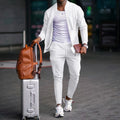 Men's Casual Blazer Set New Fashion Embossed Baseball | SAMAG
