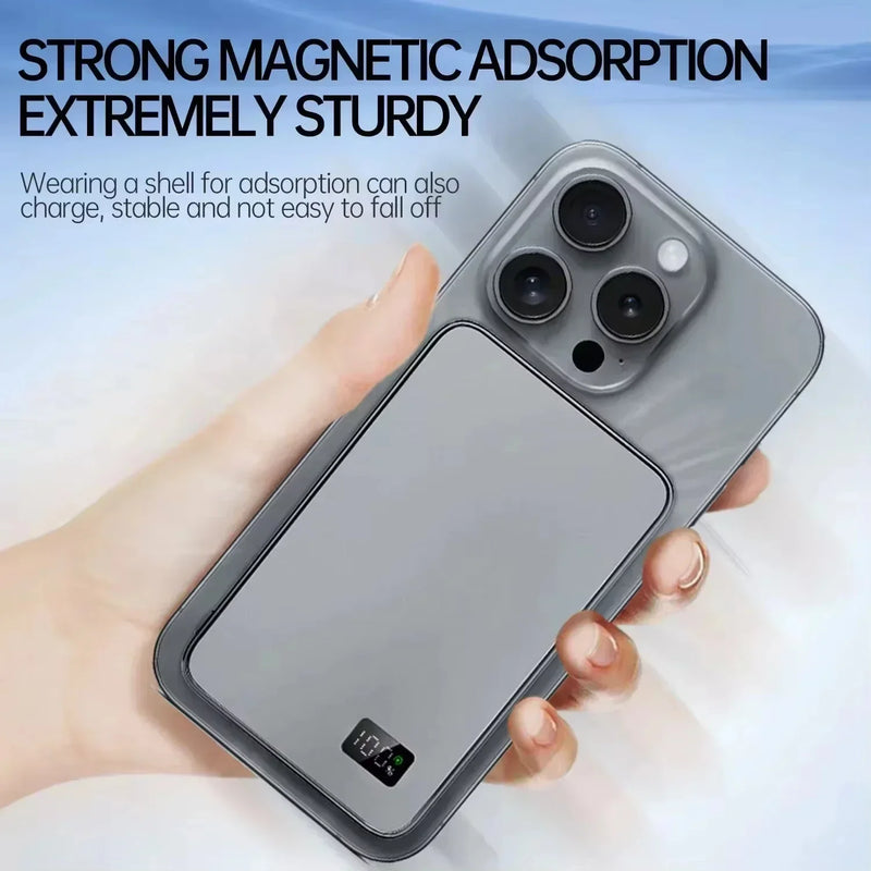 Lenovo 500000mAh Ultra-Slim Magnetic Power Bank PD22.5W  Wireless Fast Charging for Magsafe External Battery For Xiaomi iPhone
