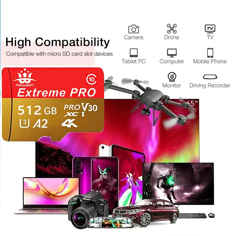 Sd Class 10 Original 32-64-128-256-512gb Memory for Smartphone Memory Card Reliable High Quality Premium High Speed Fast Durable