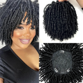 Synthetic Dreadlock Braided Half Wig Black Brown Blonde Grey Soft Faux Locs Natural Style Cosplay Costume Party Daily Anime Wigs