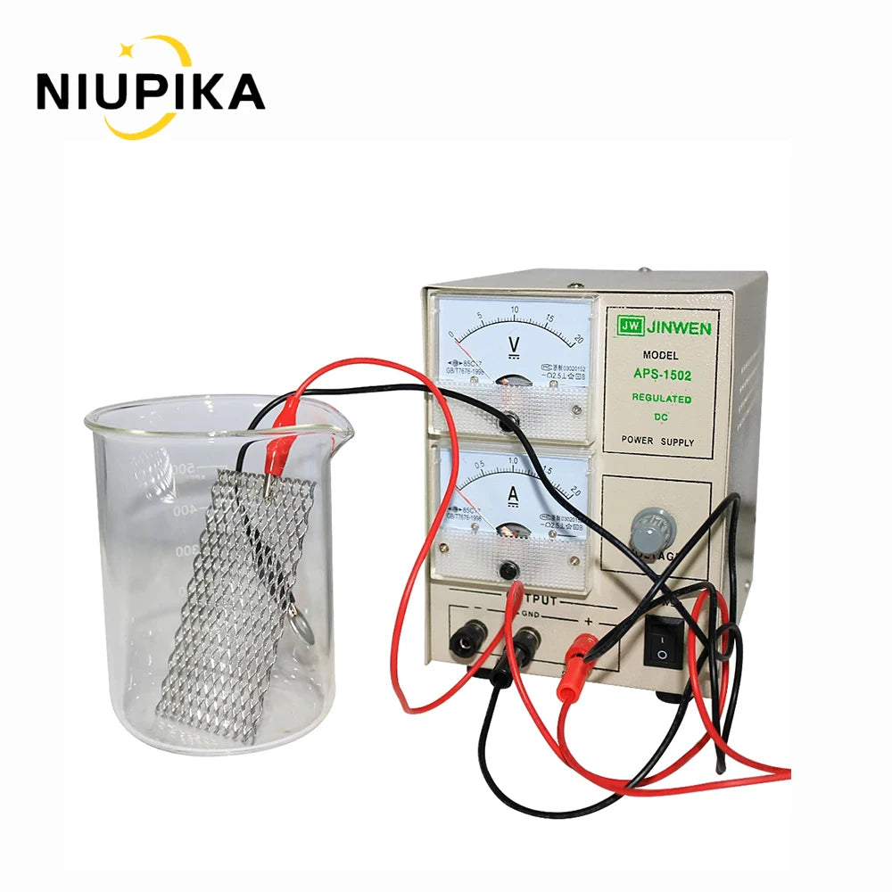 NIUPIKA 1502 Jewelry Electroplating Machine Gold Plating Machine 2A Plater Electroplating Kit with Adjustable Voltage
