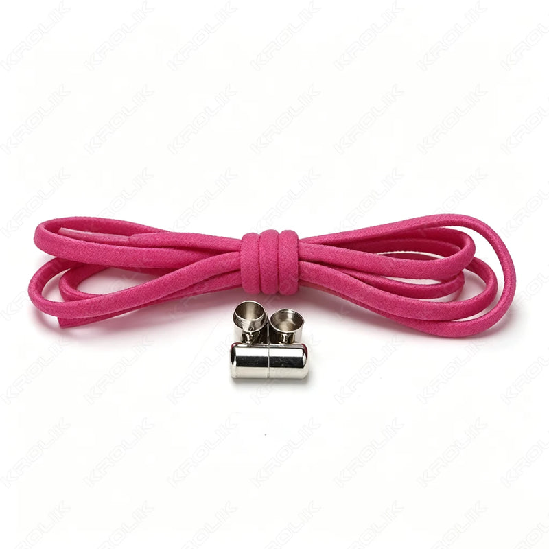 No Ties Lock Shoelaces Sneakers Elastic Shoelace Tie Free Shoe Lazy Laces Capsule Metal Lock Quick Shoe Strings for Adult Kids