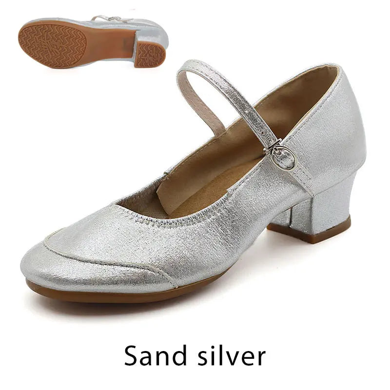 Dance Shoes Women Low-heeled Square Dancing Shoes Latin Salsa Dance Shoe Soft Sole Outdoor Dance Sneakers Spring Size 34-42