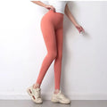 Summer new double-sided woolen nude fitness pants no embarrassing line women's sportswear buttocks lifting high waist yoga pants
