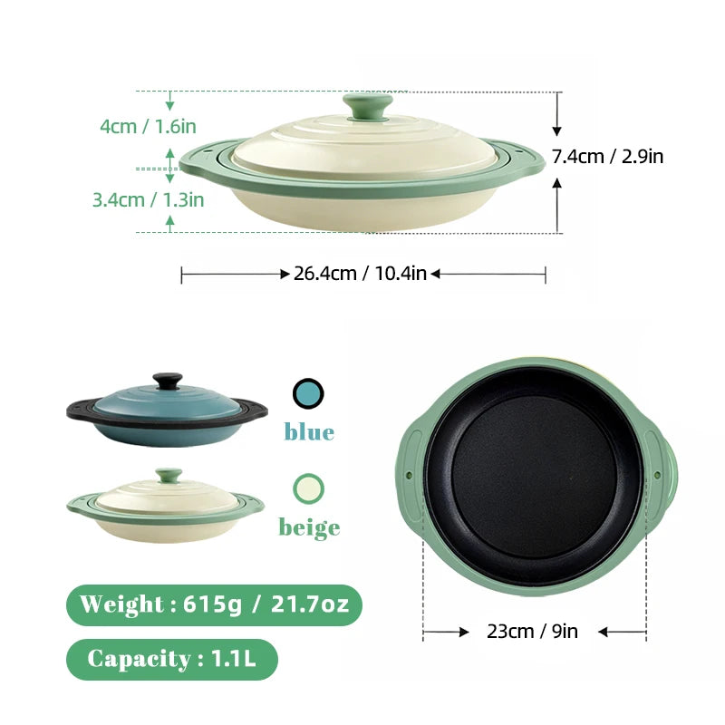 Microwave Grill Pan Microwave Griller, Griddle & Crisper Pan with Lid for Grilling, Browning, and Crisping Foods
