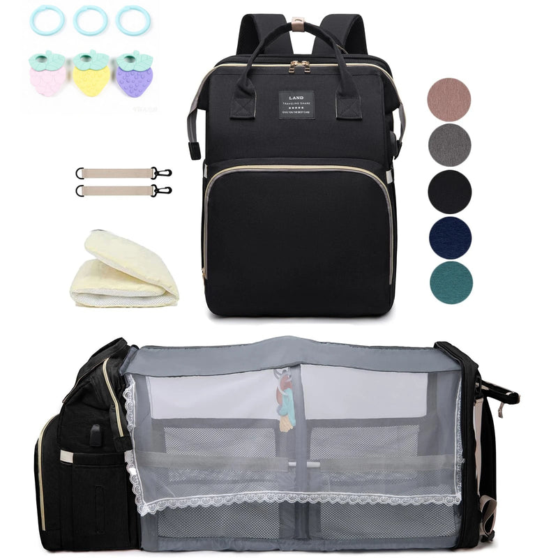 Mommy Bag Lightweight Portable Folding Crib Bed Large-capacity Travel Maternity Bags Baby Backpack Female Mommy Outting Bag